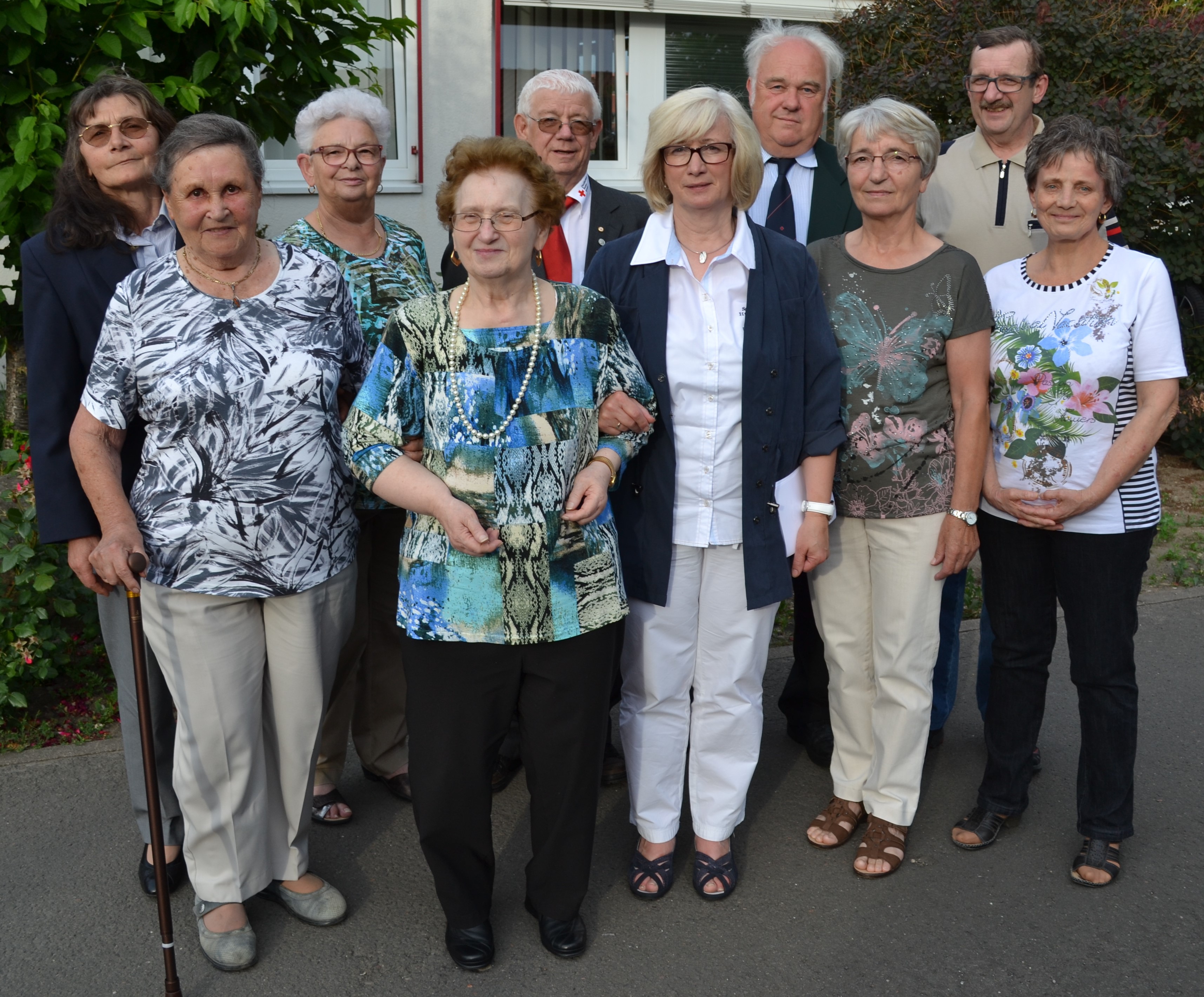 Die Geehrten aus Haßloch (v.l.n.r.): E. Rahn, H. Blayer, U. Nelles, M. Steinel, K. Fuchs, R. Müller, R. Litzel, E. Litzel, M. Janz und R. Deege. 