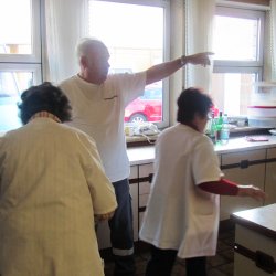 In der Küche geht's rund: es gibt die berühmte Gulaschsuppe