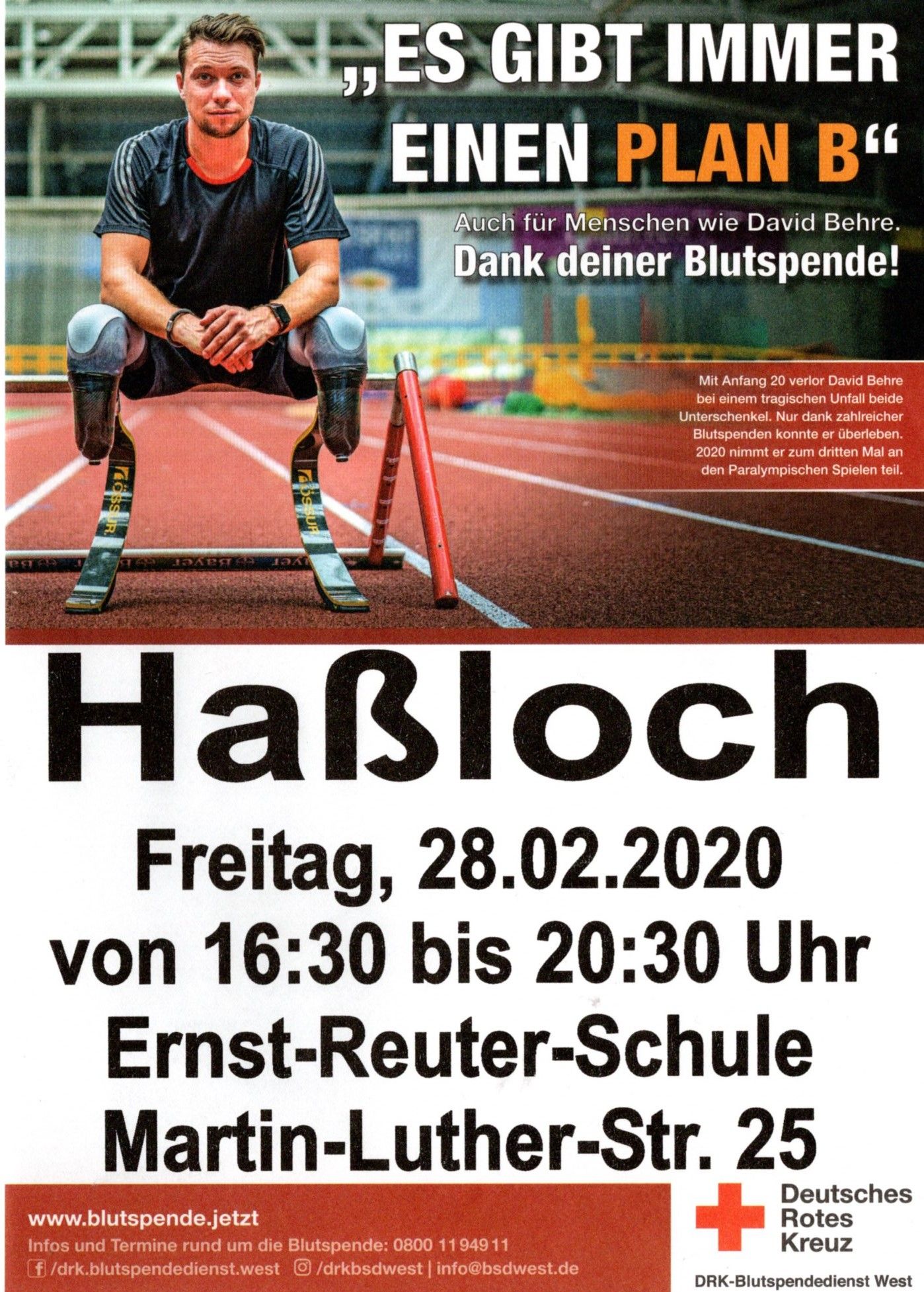 nächster Blutspendetermin am 28.02.2020